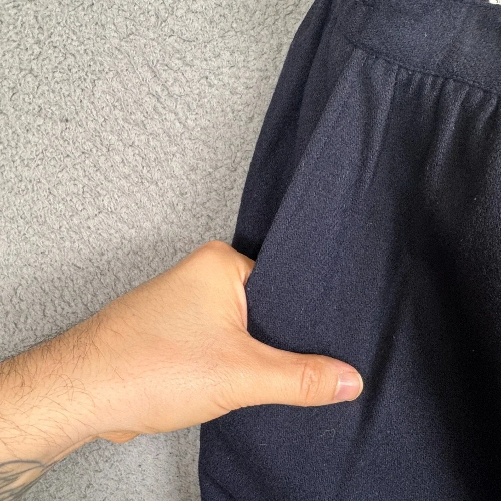 VTG Personal Skirt Womens 12 Blue Wool USA Made Minimalist Basic Capsule Classic - Picture 6 of 12